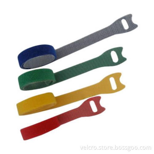 Red color reusable Velcro cable tie with customized size and logo